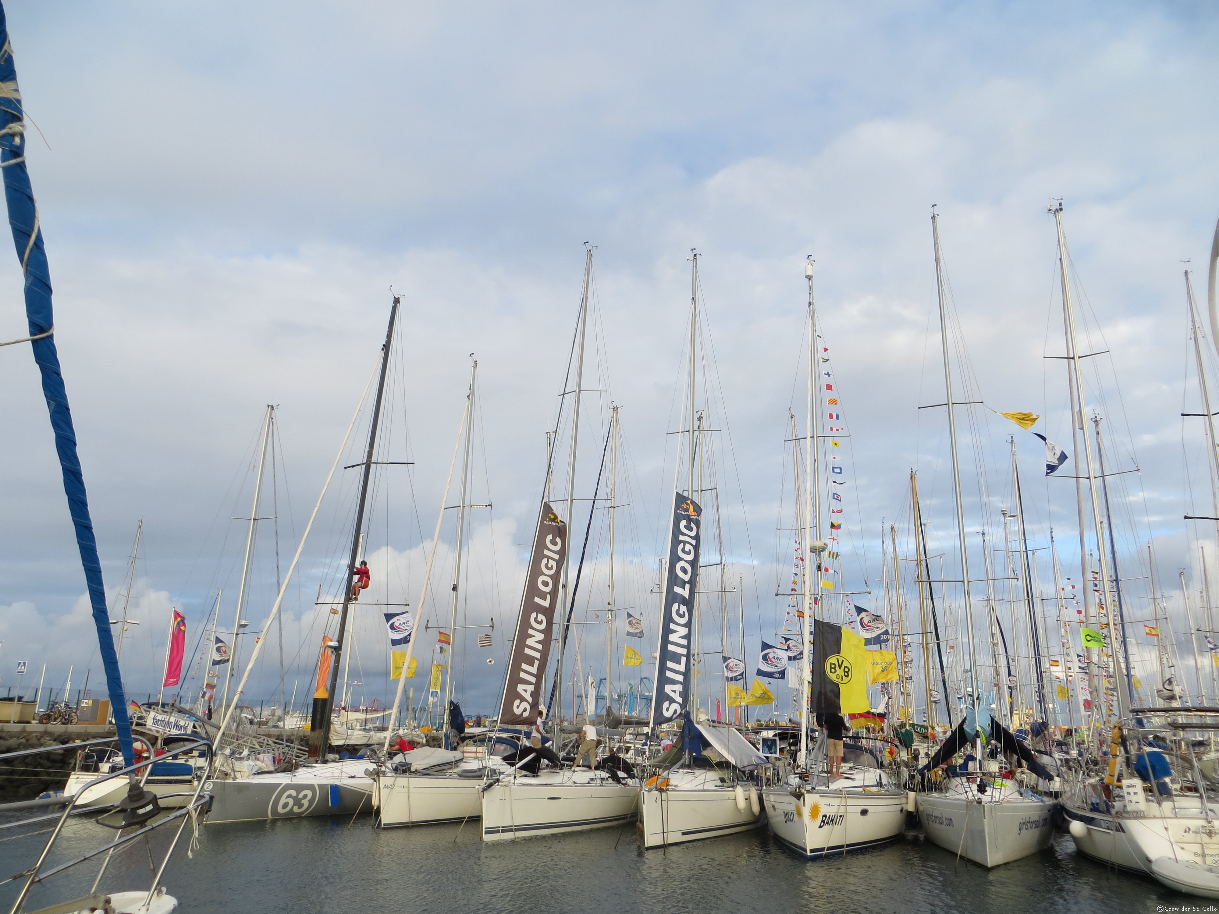 Segelboote der ARC vor dem Start (Lanzarote)