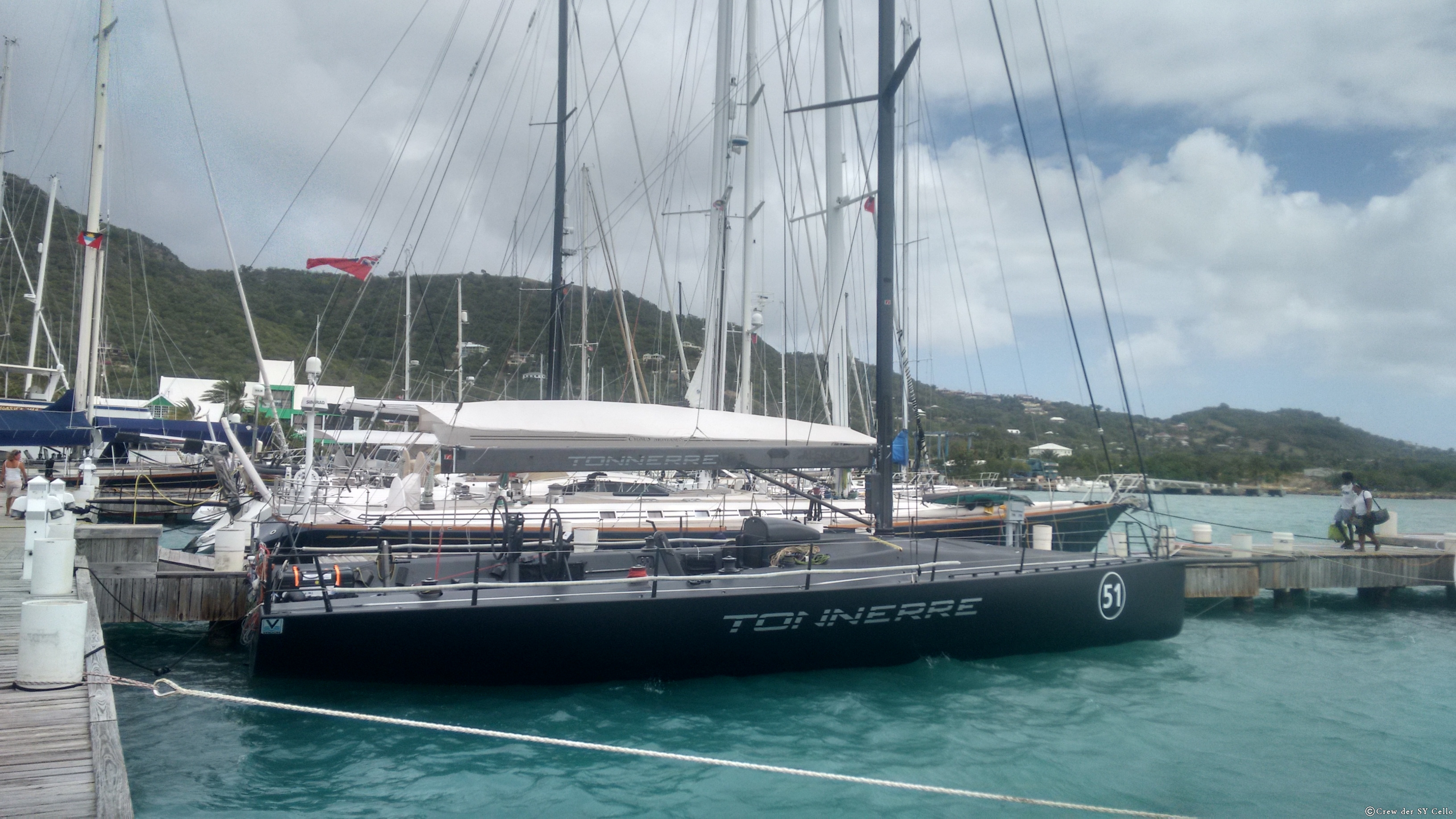 Ein Karbonschiff, welches bei der Regatta mitgemacht hat.