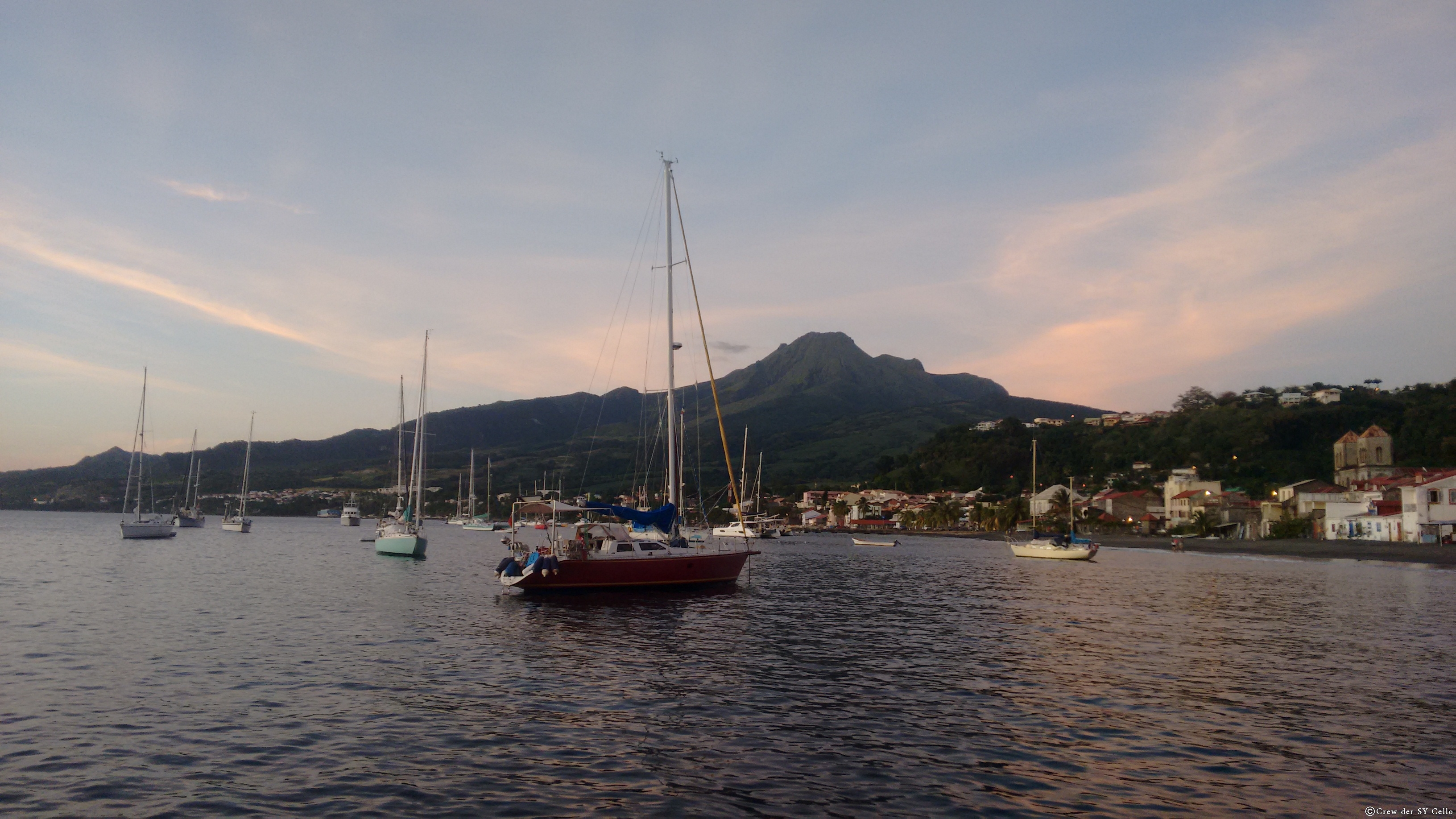 Ankerbucht bei ‘St. Pierre’, Martinique.