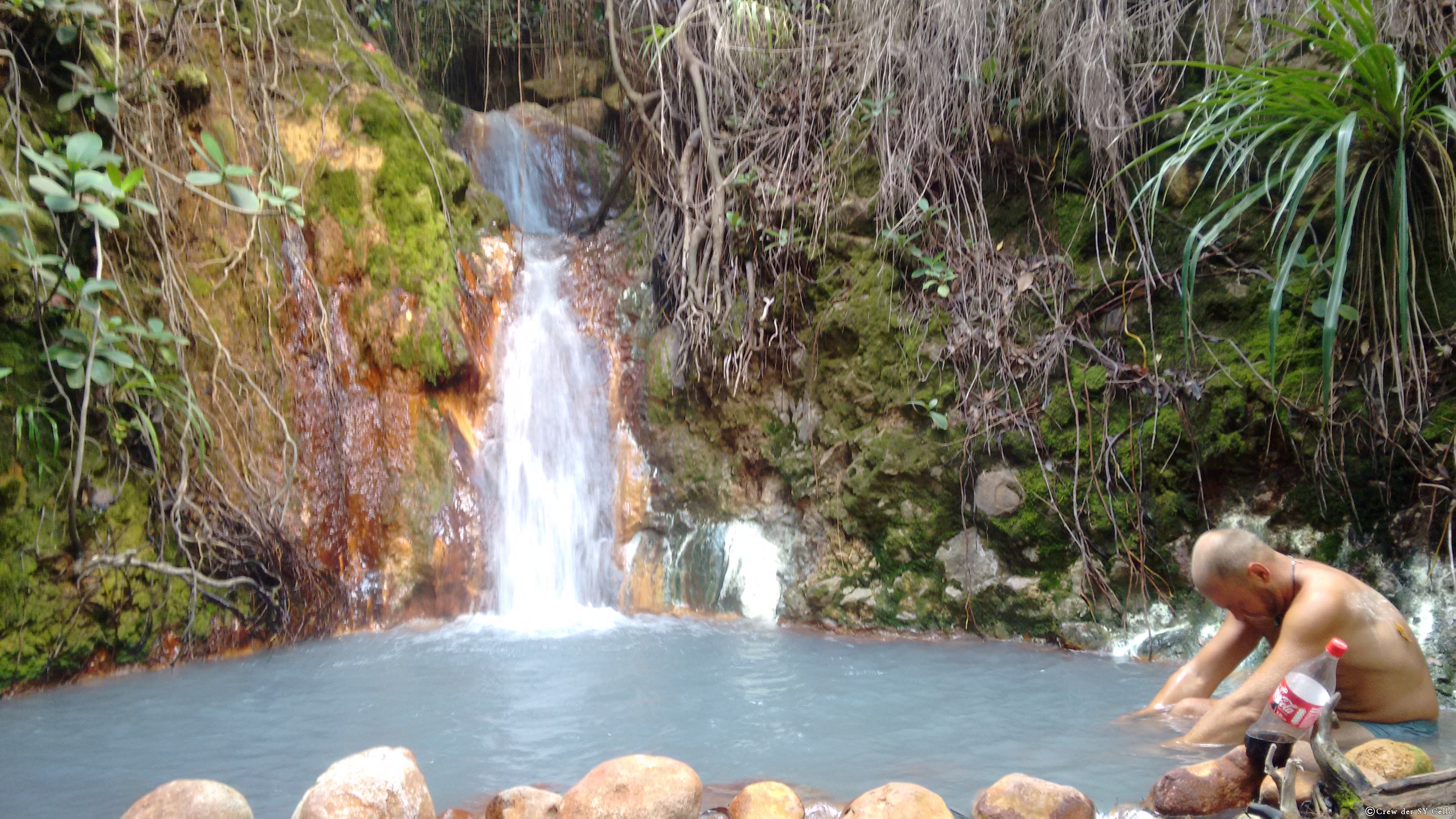 Heißes Bad zum Entspannen der Muskeln.