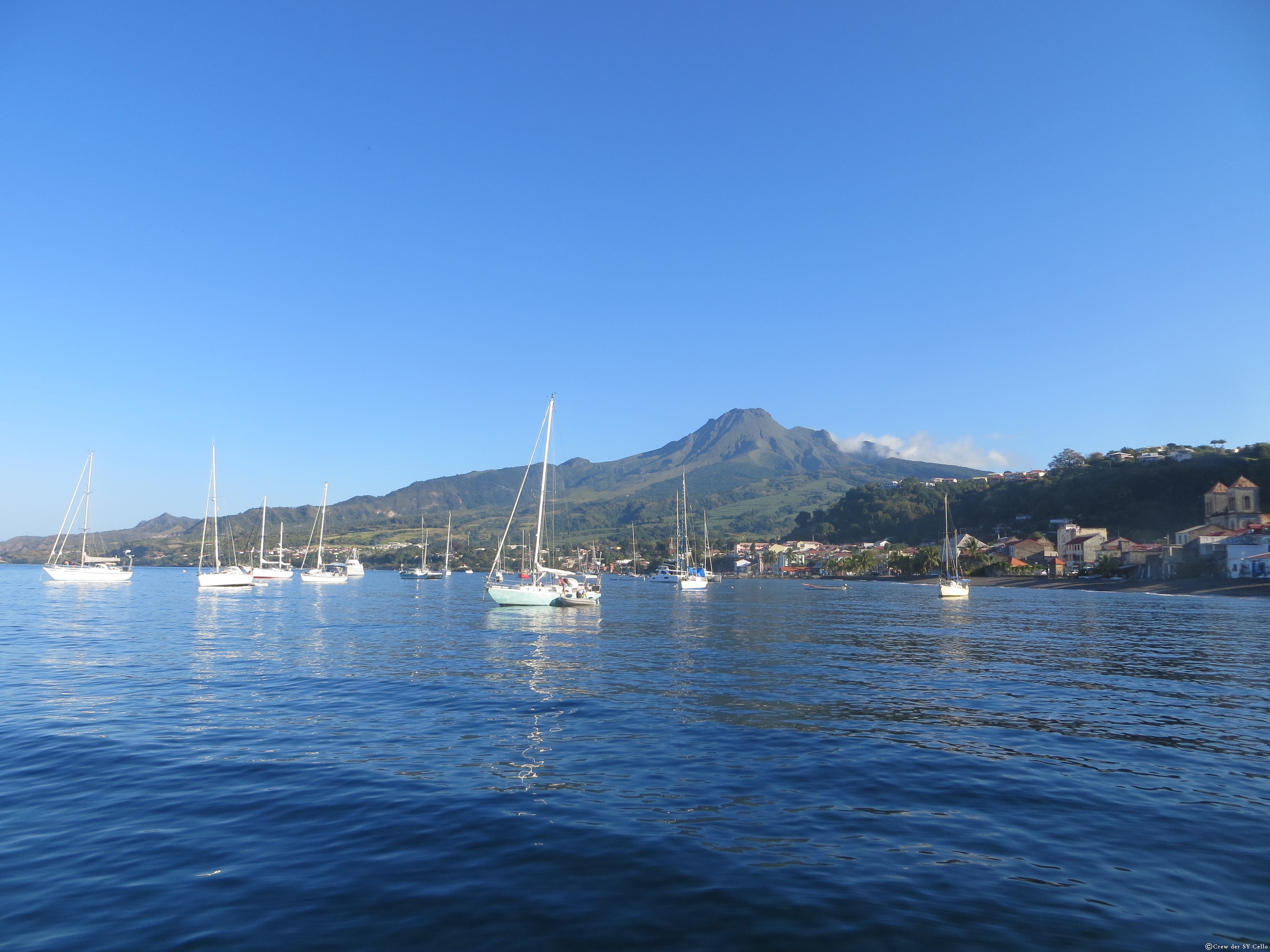 Ankerbucht bei &lsquo;St. Pierre&rsquo;, Martinique.