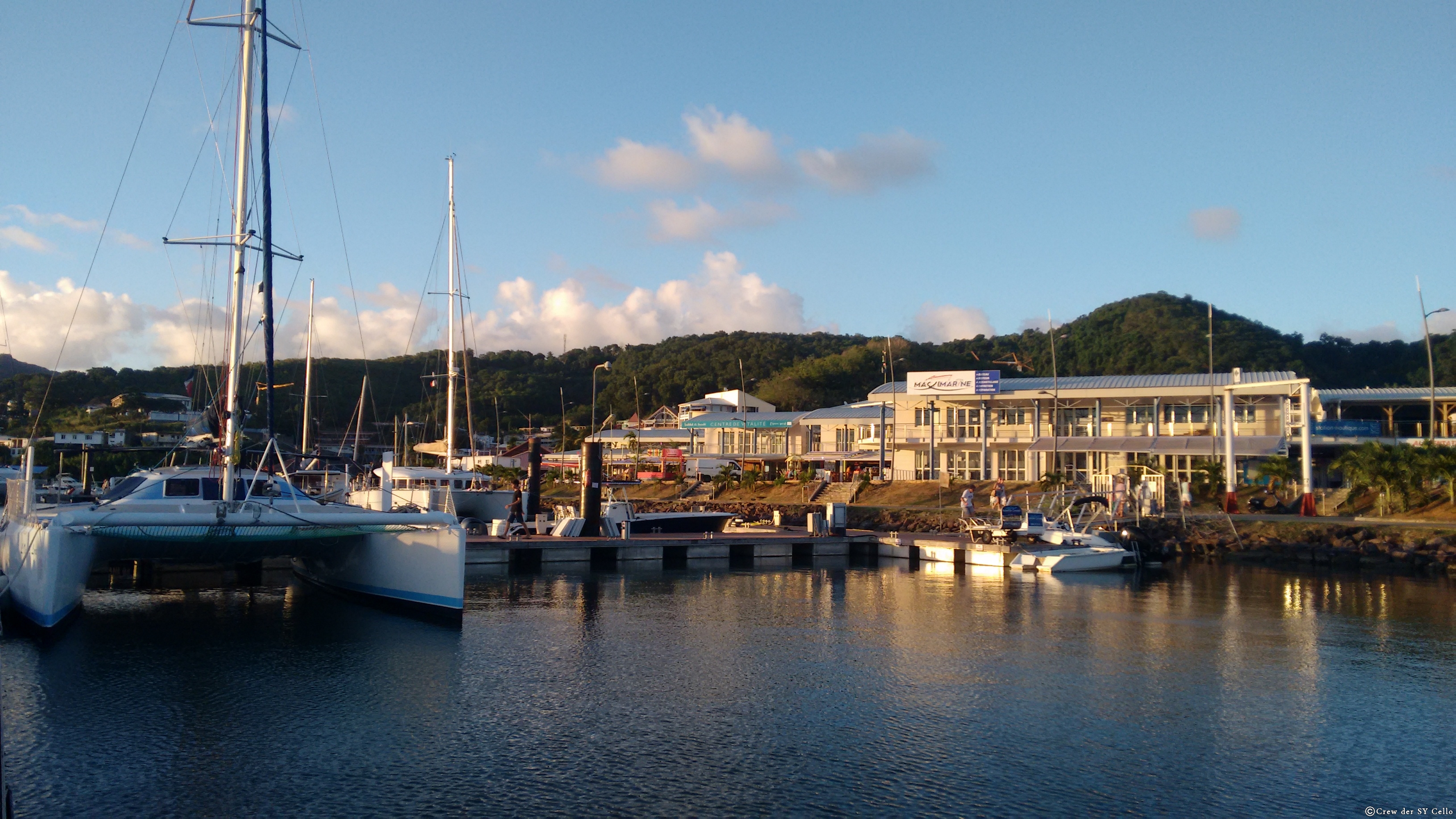 Blick auf unseren Hafen in Martinique