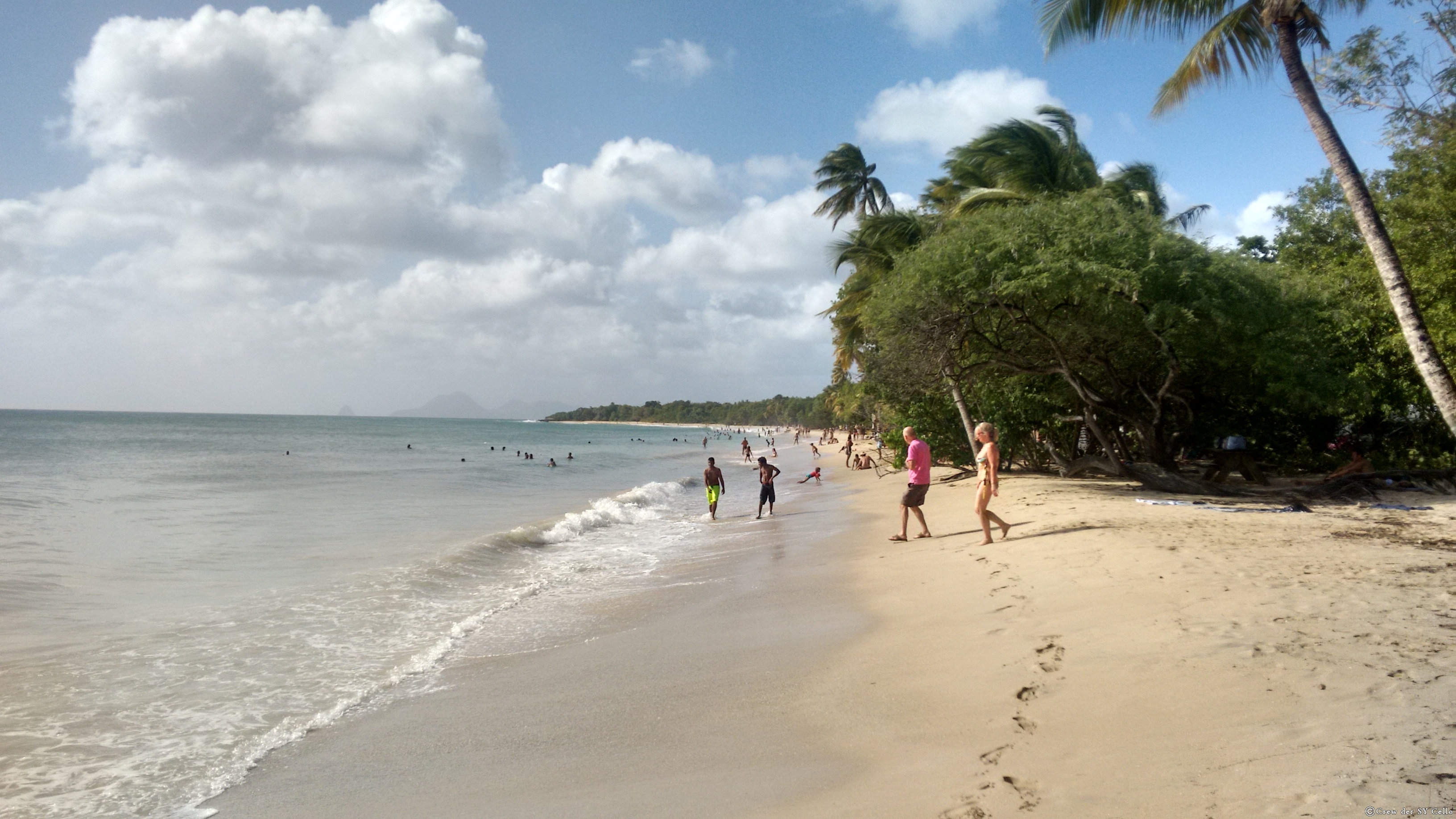 Strand am südlichsten Zipfel von Martinique