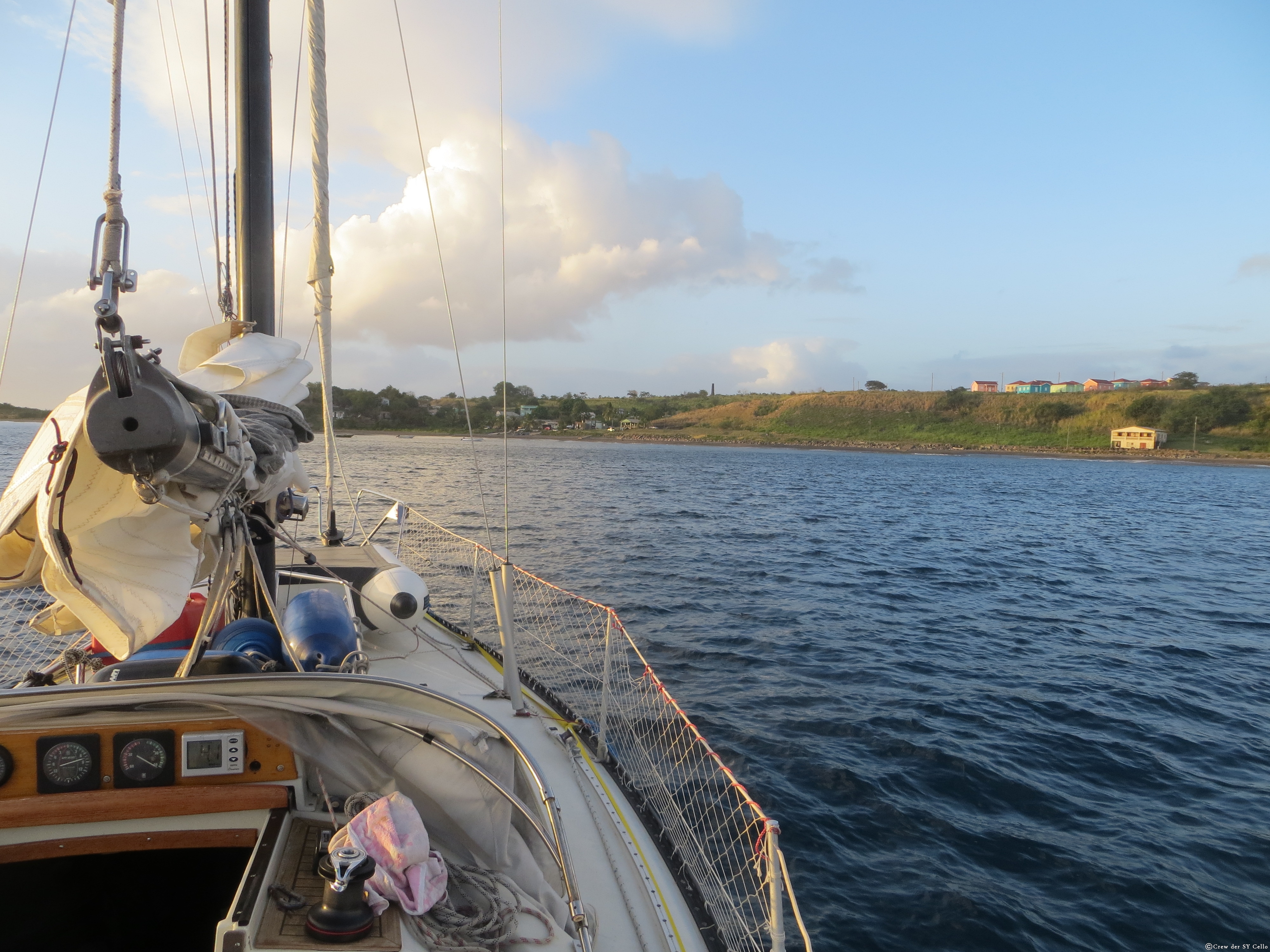 Blick auf Sandy Point, St. Kitts.