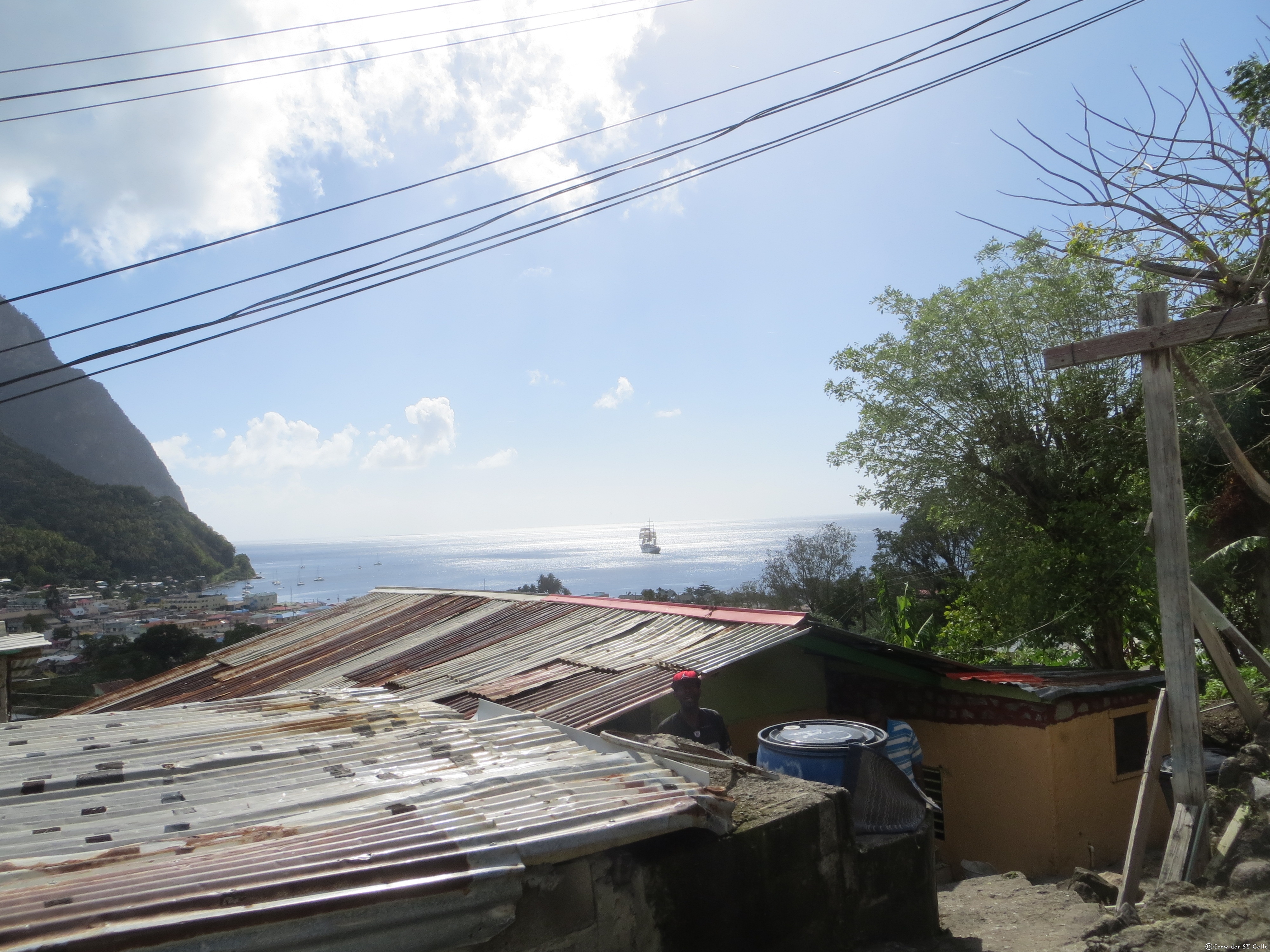 Blick auf Soufriere, St. Lucia