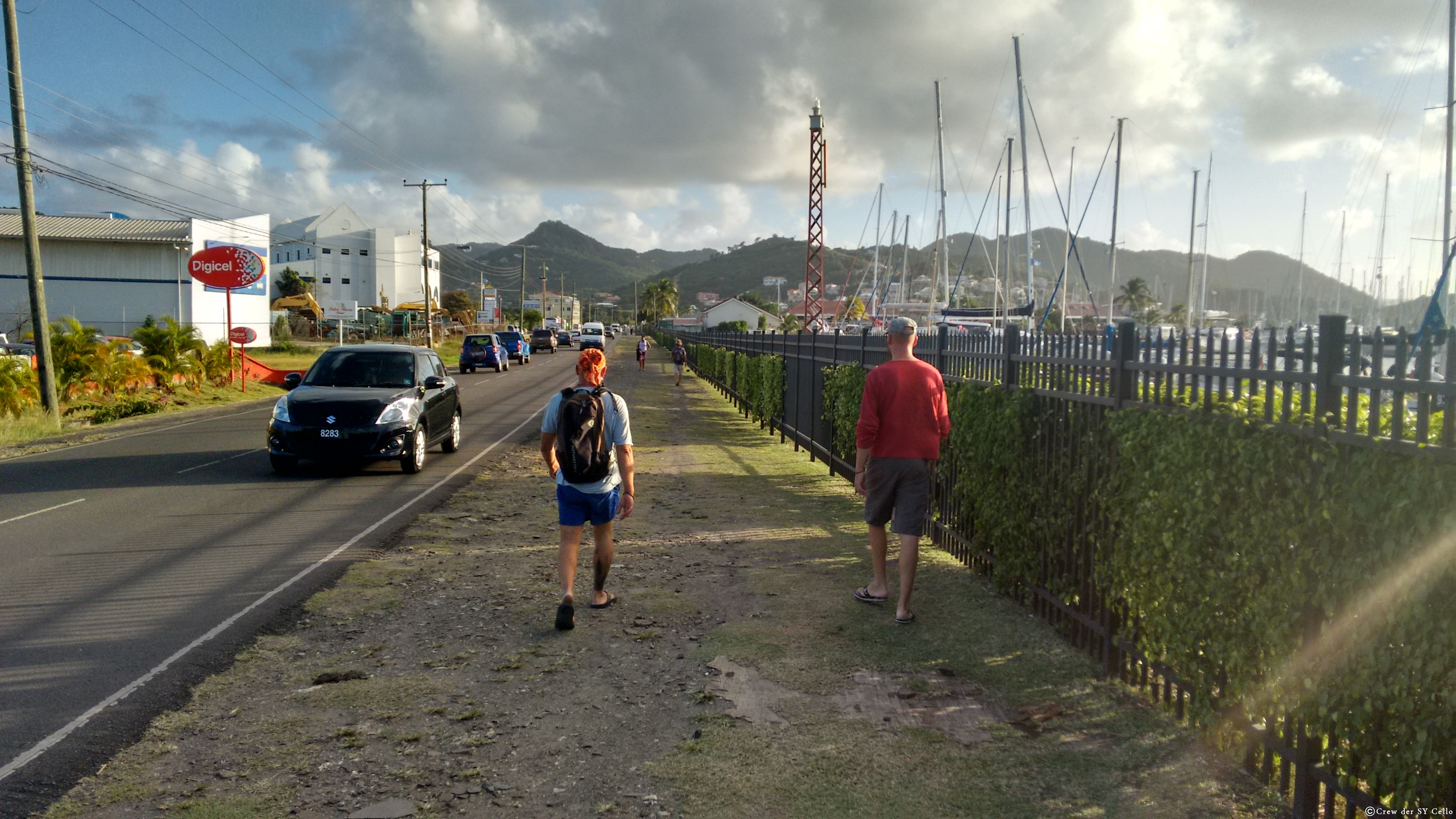 Blick auf St. Lucia und unsere Marina