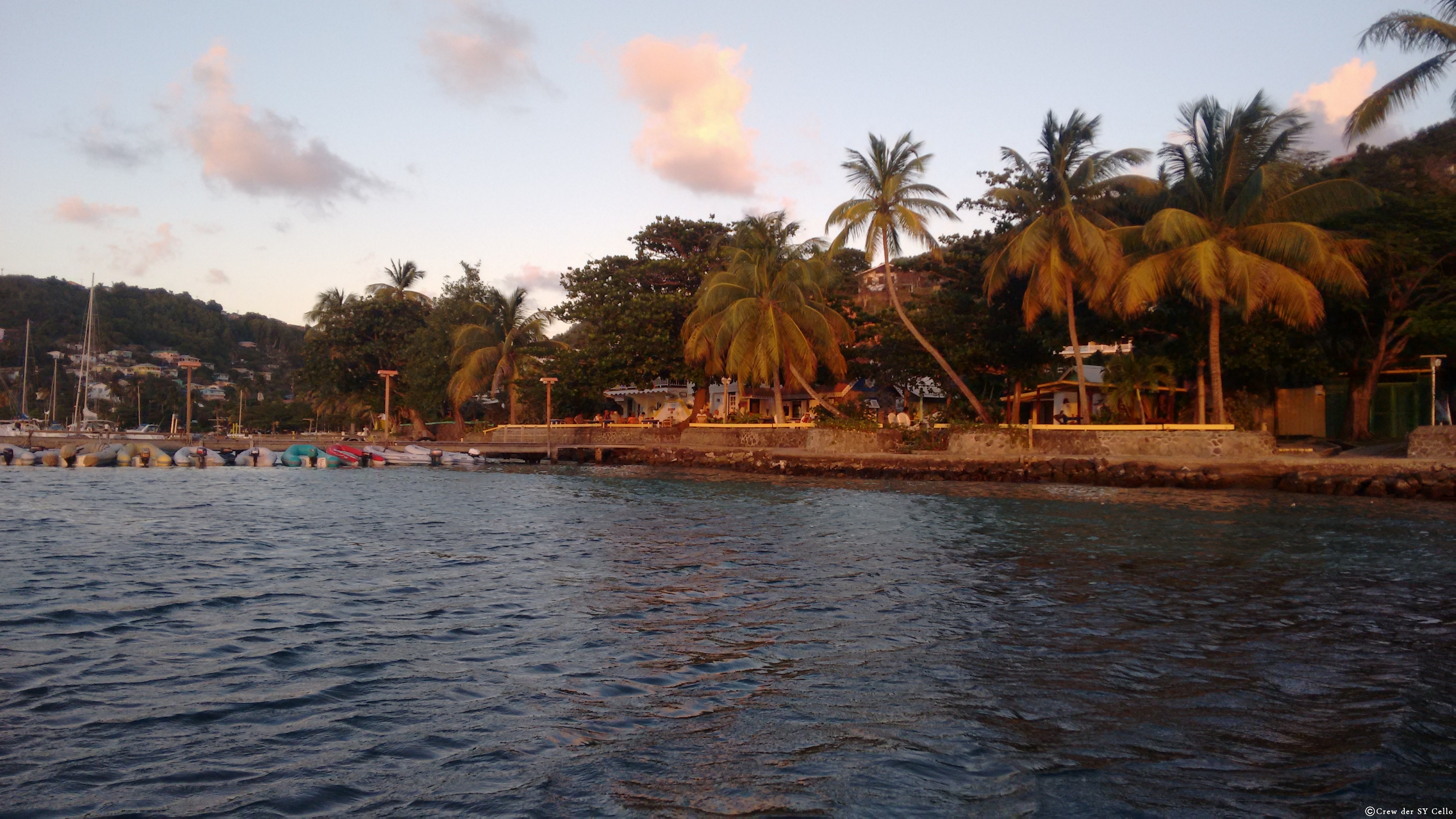Blick auf unser Stammlokal &lsquo;Gingerbread&rsquo;, Bequia.