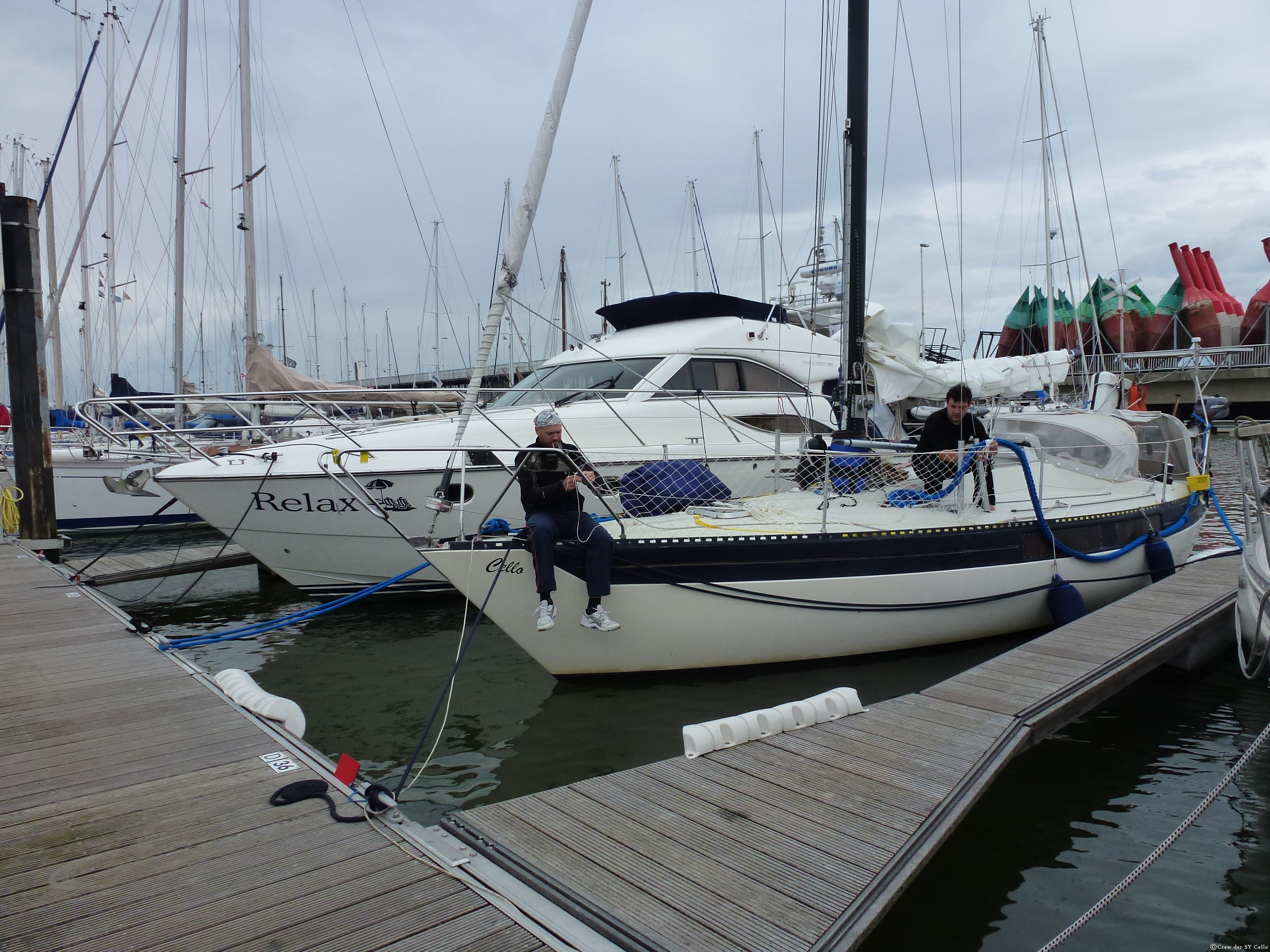 Anbringen eines Netzes an der Cello