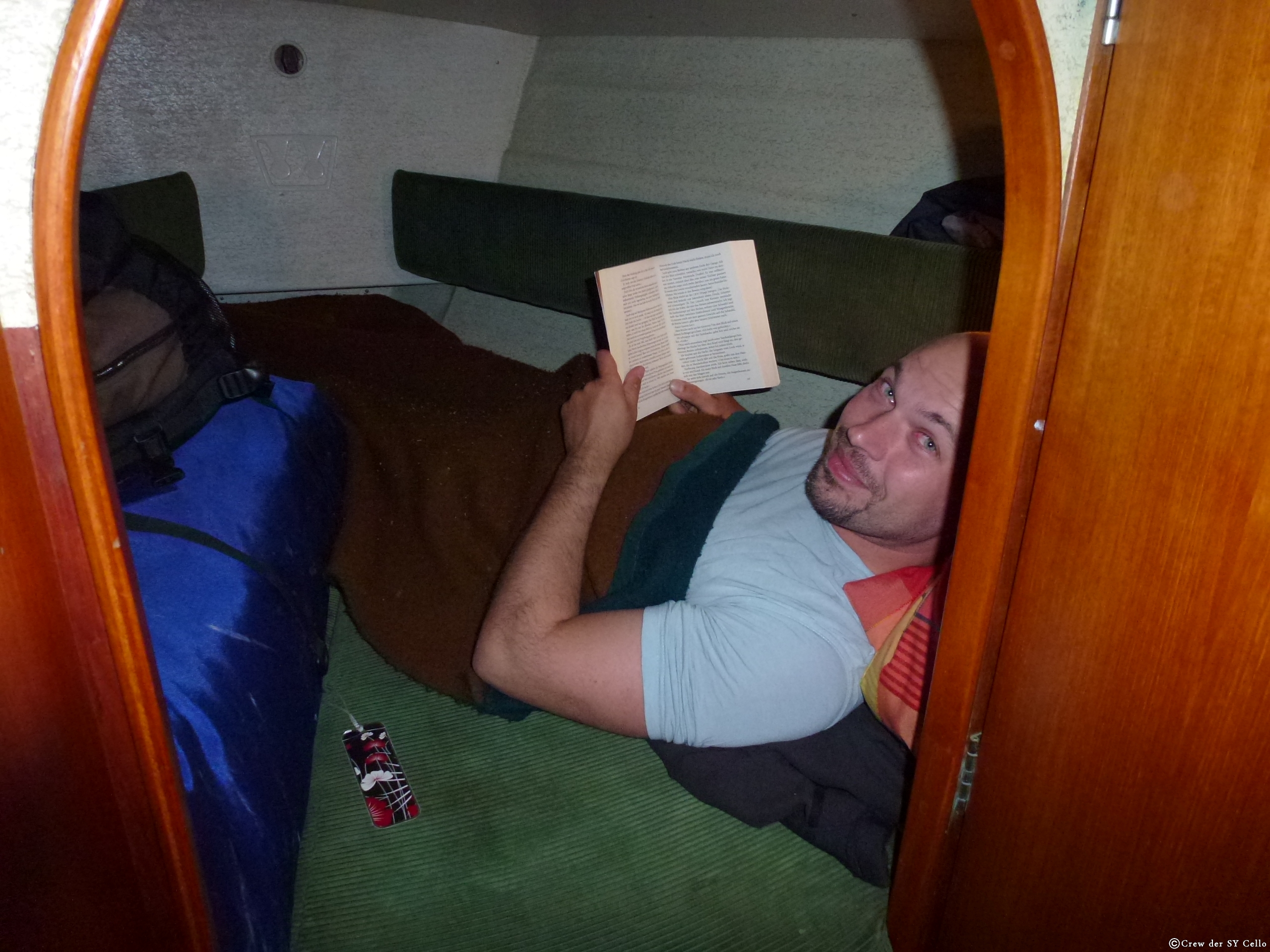 Erste Nacht im Schiff.